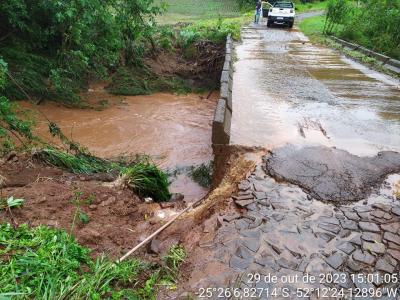 Prefeitura De Virmond registra inúmeros pontos críticos, causados pelas chuvas
